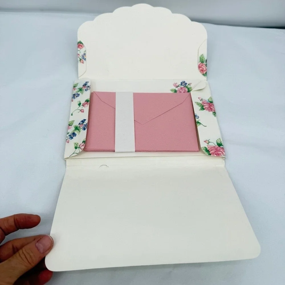 VTG Stationery Set Floral Rose Shabby Chic Cottagecore Letter Writing Whimsical